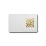 Gold Metal Matte White Card