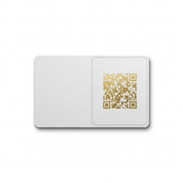 Gold Metal Matte White Card