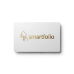 Gold Metal Matte White Card
