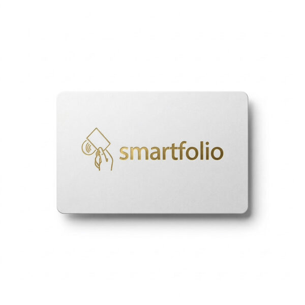 Gold Metal Matte White Card